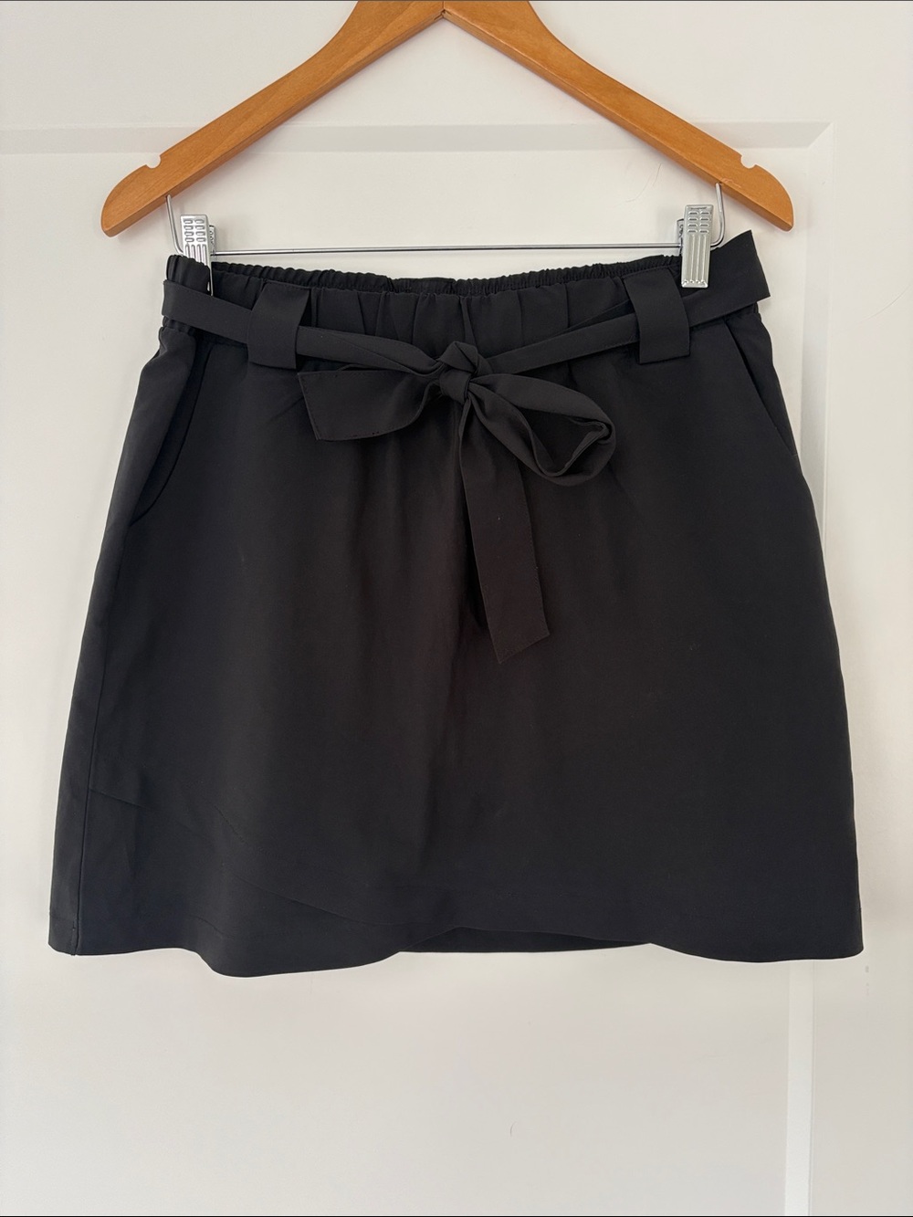 Black Tie-Waist Skort by RBX